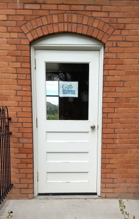 The door to my second floor studio off the gardens